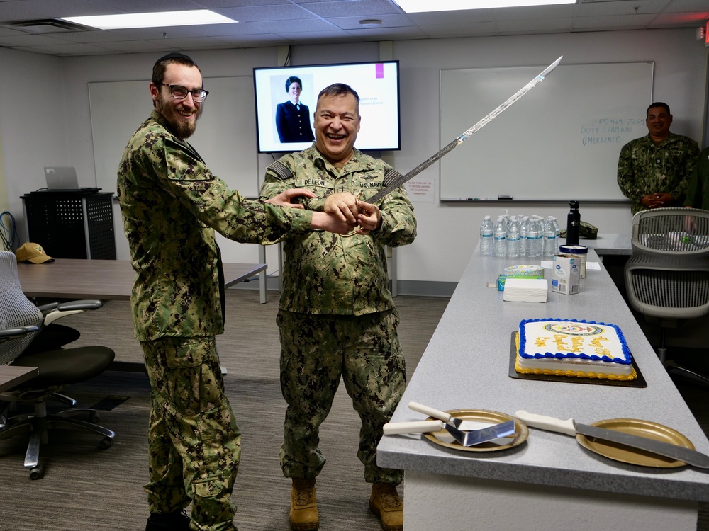 Chaplains Cut Cake