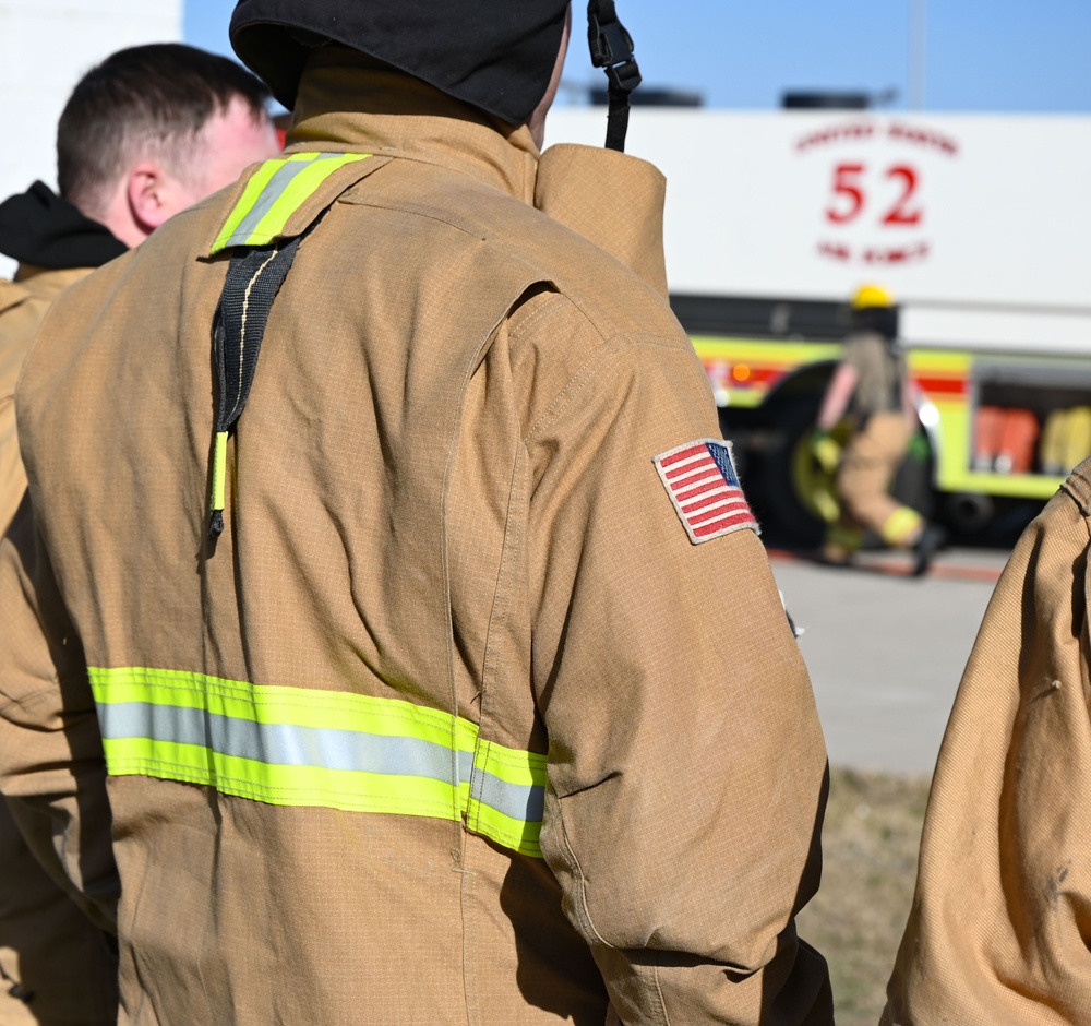 Guard Firefighters conduct live burn training