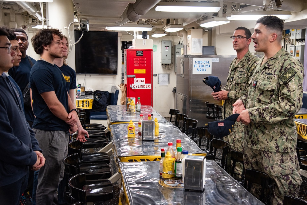 Rear Adm. Aiken Administers Oath of Enlistment aboard USS Delbert D. Black