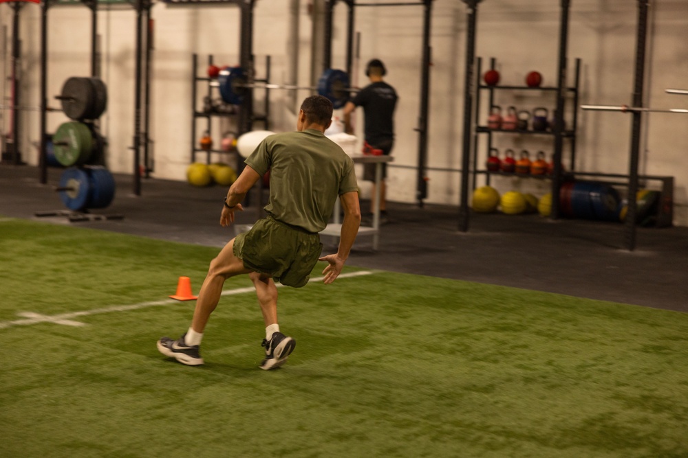 The Expeditionary Communications Course conducts a cognitive strength and conditioning test