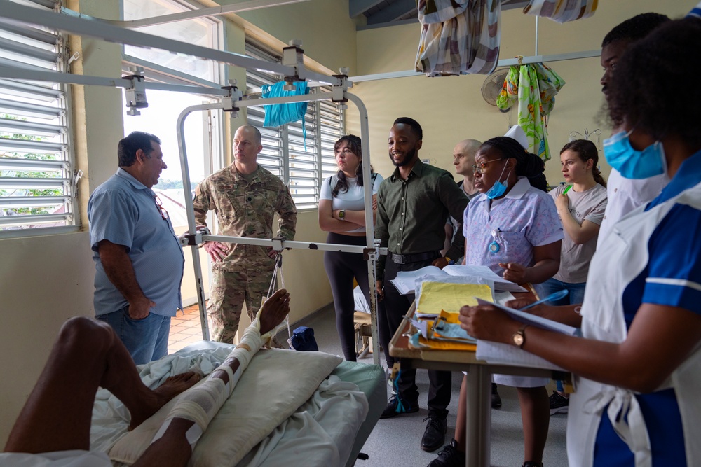 USAF surgical team tour hospital in St. Vincent