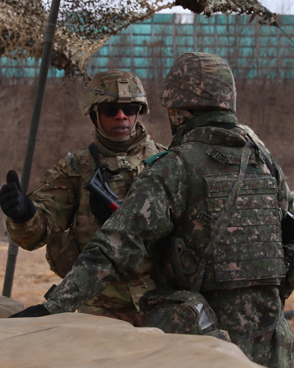 U.S. Soldiers and ROK soldiers train together, Freedom Shield 24