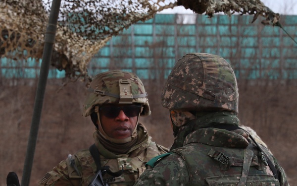 U.S. Soldiers and ROK soldiers train together, Freedom Shield 24