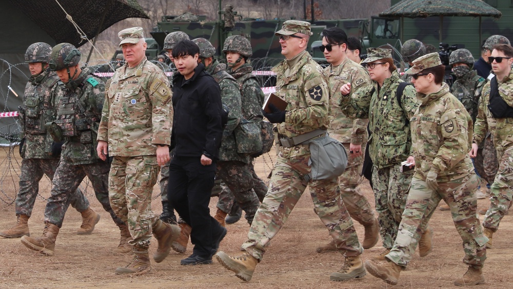 U.S. Gen. Paul LaCamera tours training site during Freedom Shield 2024