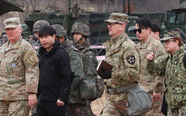 U.S. Gen. Paul LaCamera tours training site during Freedom Shield 2024