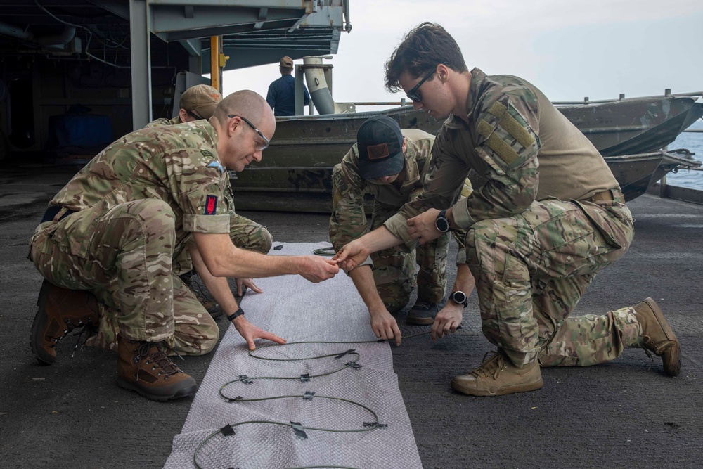 Explosive Ordnance Disposal Technicians Conducts Subject Matter Exchange with British Royal Navy in the Red Sea