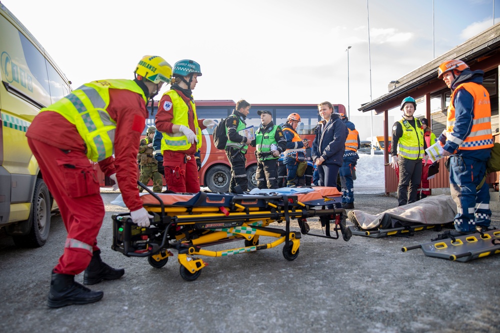 Mass Casualty Exercise in Tromsø Norway during Nordic Response 24