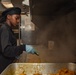 USS Ronald Reagan (CVN 76) Sailors prepare food in wardroom galley