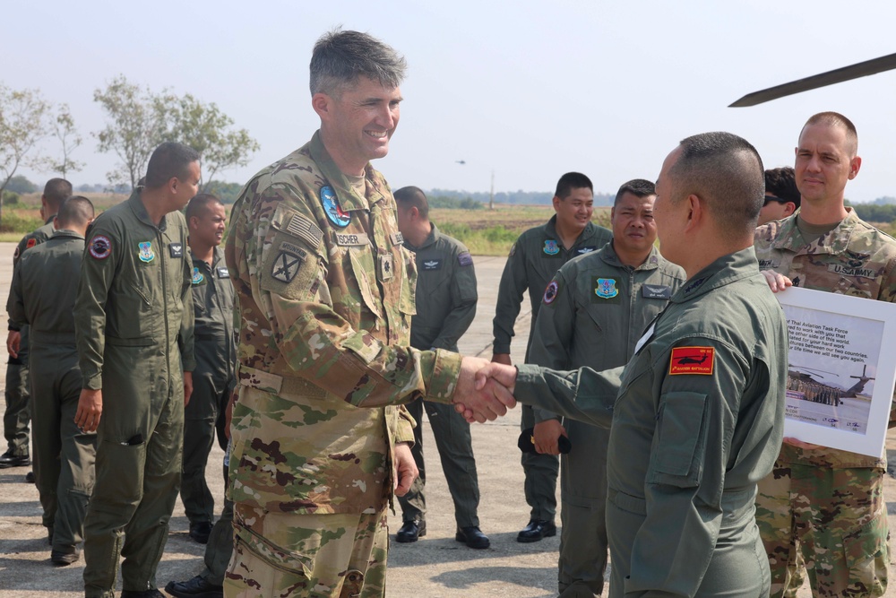 16th CAB 2-158th Assault Helicopter Battalion and Royal Thai Army 9th Aviation Battalion Closing Ceremony