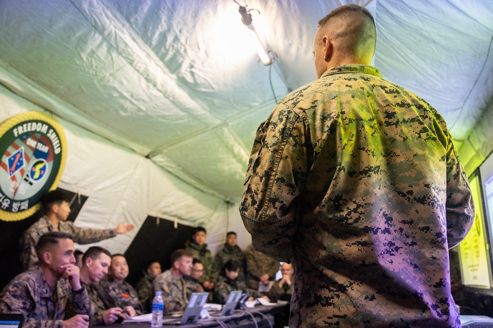 U.S., Korean leaders participate in development brief during Freedom Shield 24