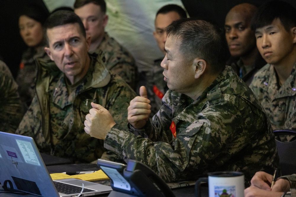 U.S., Korean leaders participate in development brief during Freedom Shield 24