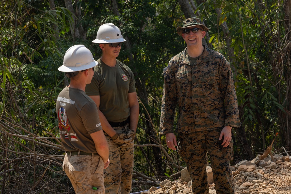 Cobra Gold 24; Marine Wing Support Squadron 171 leadership visit the Ban Prakaet School