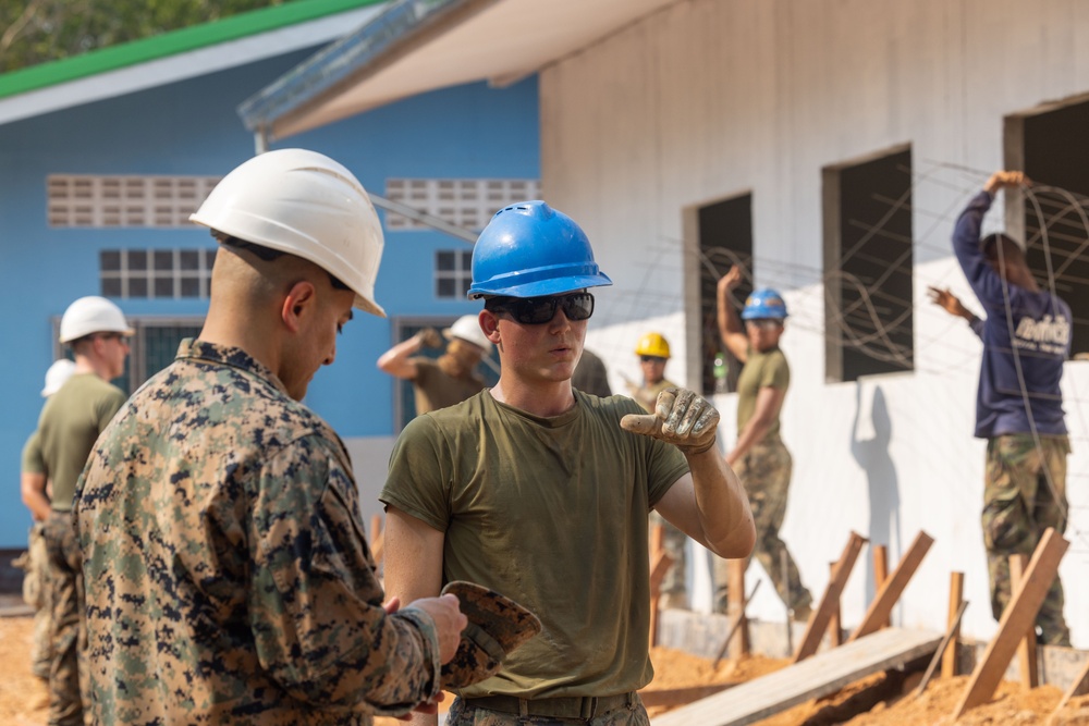 Cobra Gold 24; Marine Wing Support Squadron 171 leadership visit the Bhan Prakaet School