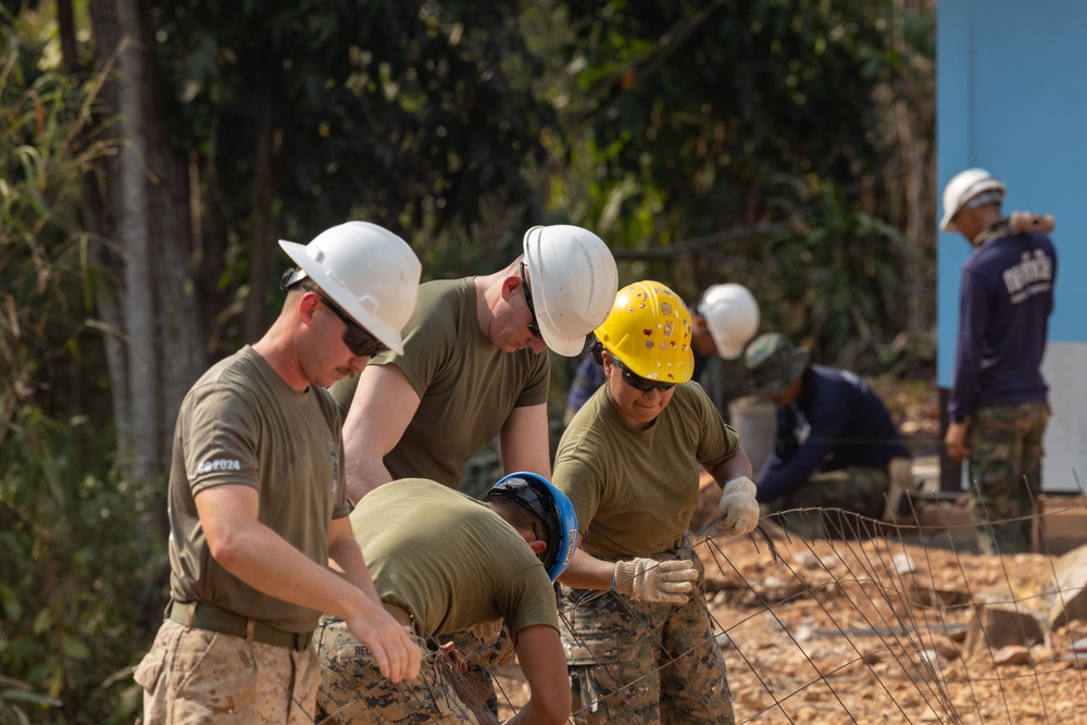 Cobra Gold 24; Marine Wing Support Squadron 171 leadership visit the Bhan Prakaet School