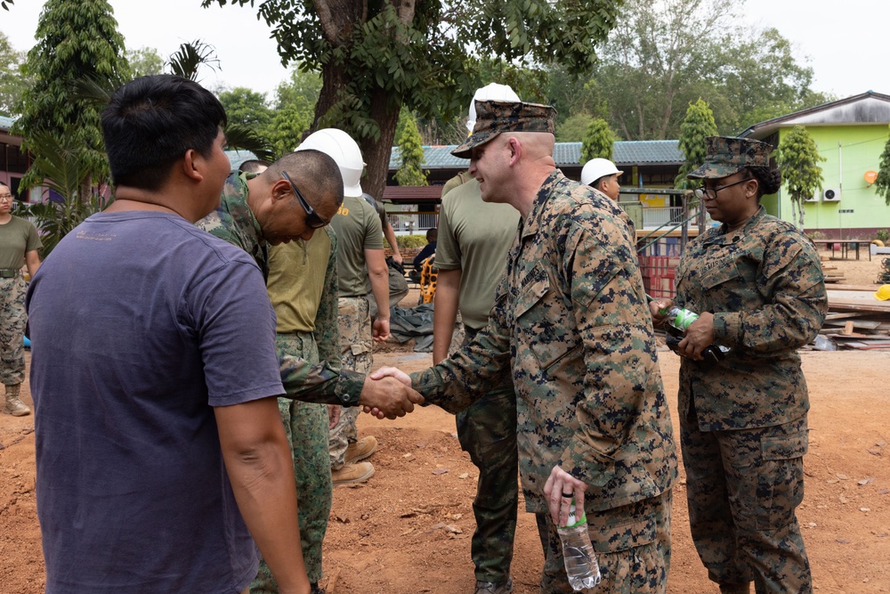 Cobra Gold 24; Marine Wing Support Squadron 171 leadership visit the Bhan Prakaet School
