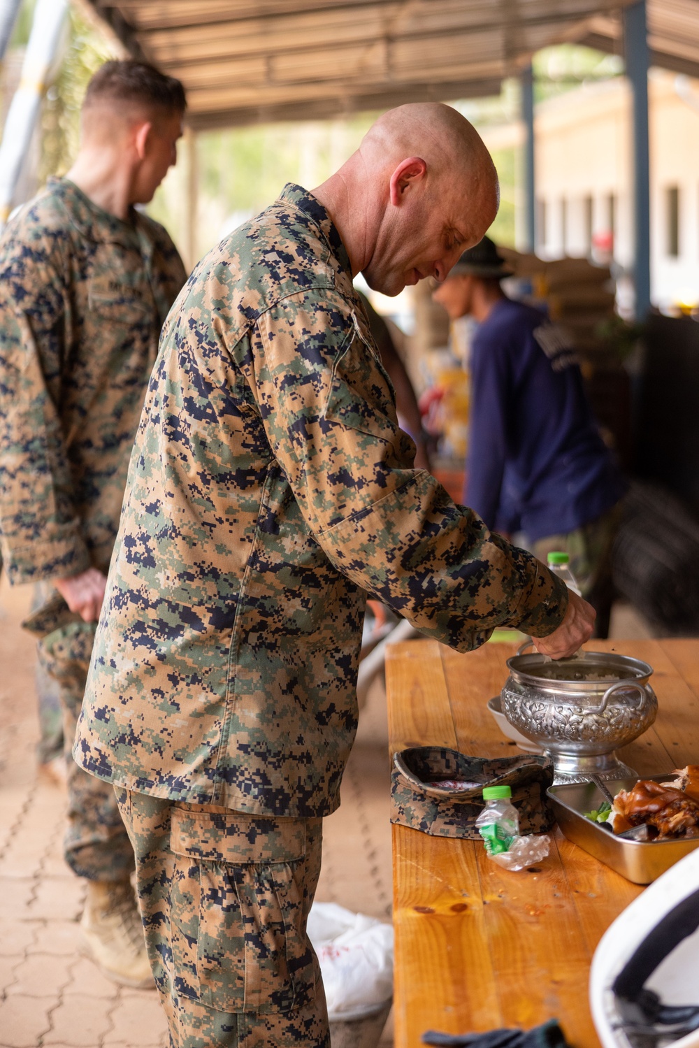Cobra Gold 24; Marine Wing Support Squadron 171 leadership visit the Bhan Prakaet School