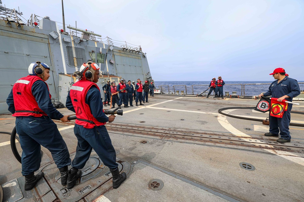 USS John Finn Conducts Crash and Smash Drill