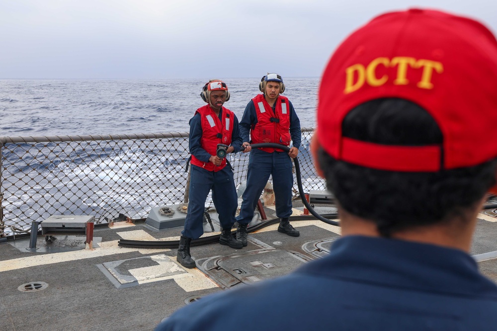 USS John Finn Conducts Crash and Smash Drill