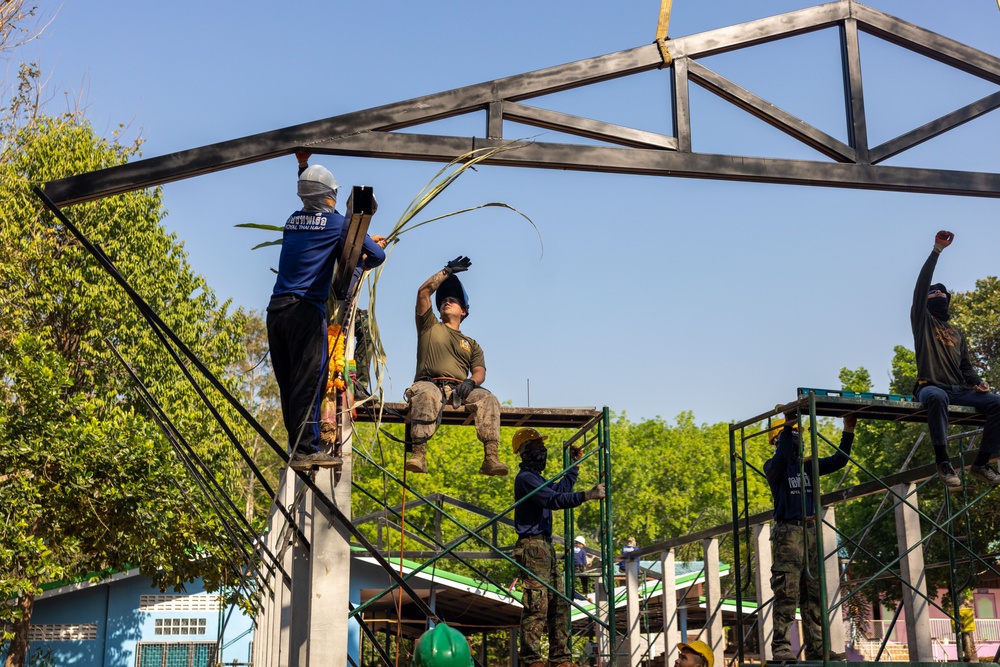 Building Schools and Relationships: Singaporean, Thai and U.S. service members complete ENCAP project during Exercise Cobra Gold 24