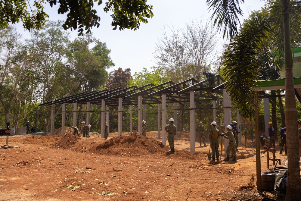 Building Schools and Relationships: Singaporean, Thai and U.S. service members complete ENCAP project during Exercise Cobra Gold 24