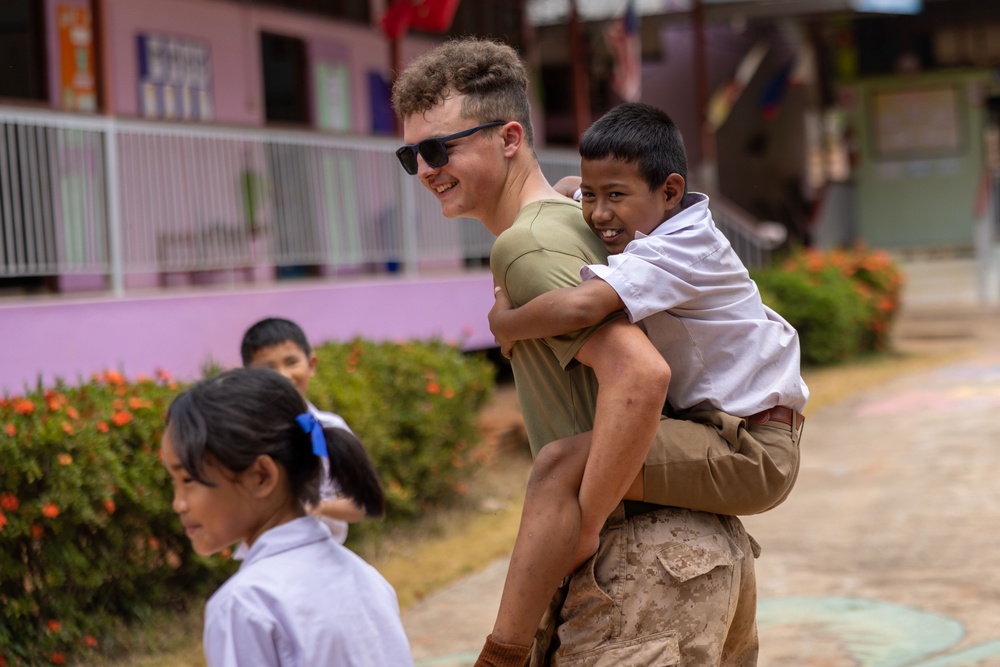 Building Schools and Relationships: Singaporean, Thai and U.S. service members complete ENCAP project during Exercise Cobra Gold 24