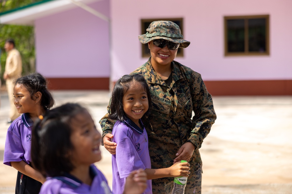 Building Schools and Relationships: Singaporean, Thai and U.S. service members complete ENCAP project during Exercise Cobra Gold 24