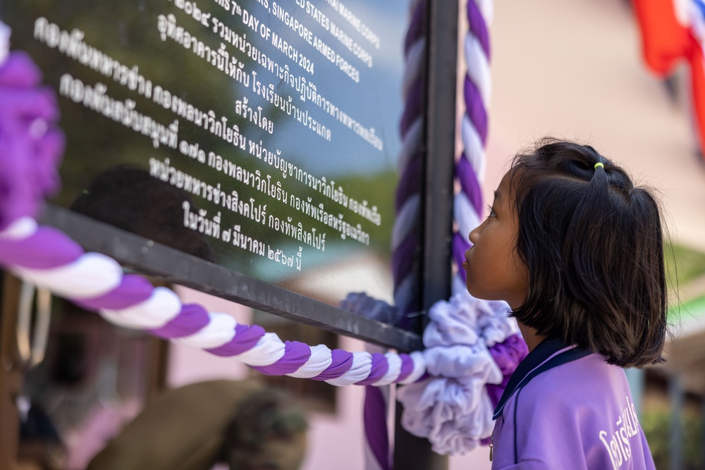 Building Schools and Relationships: Singaporean, Thai and U.S. service members complete ENCAP project during Exercise Cobra Gold 24