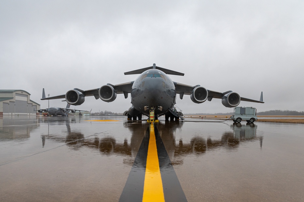 C-17 Globemaster III in the Rain