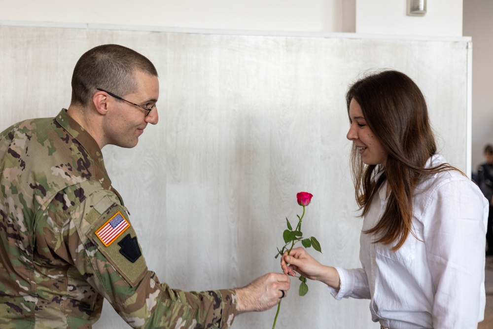 U.S. Army Soldiers Visit Polish Elementary School for Career Day