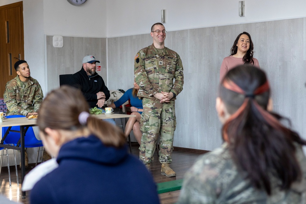 U.S. Army Soldiers Visit Polish Elementary School for Career Day