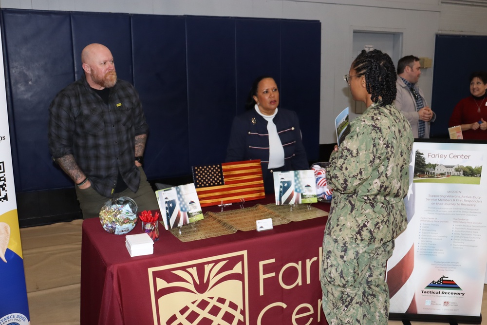 A Sailor Visits the Farley Center table