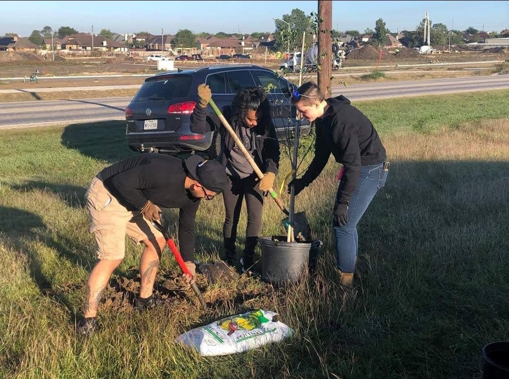 Cpl. Natalie A. Lenehan volunteers in support of Enviromental Conservation in the City of Nolanville