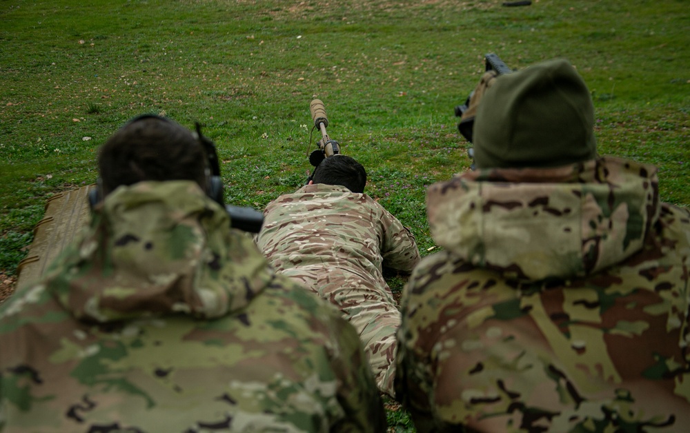 Greek SOF soldier shoots sniper