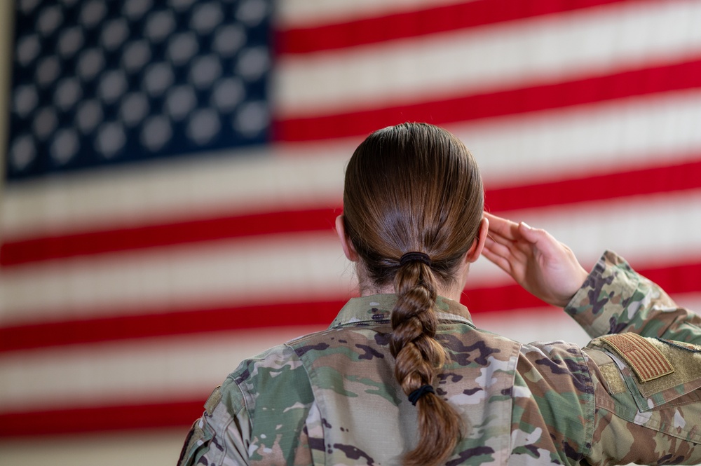 Saluting the Flag