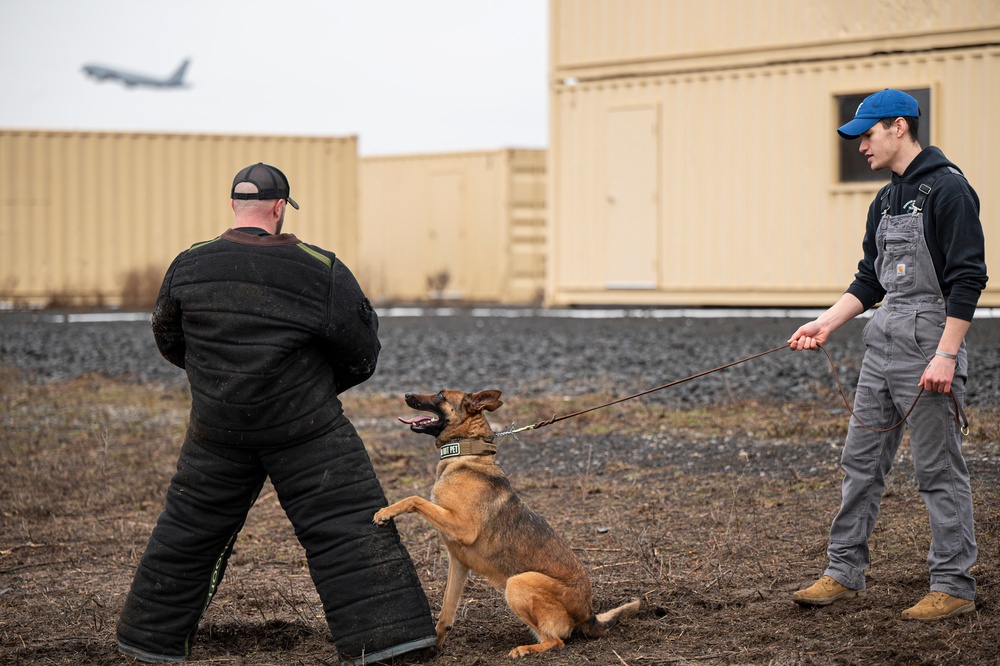92nd SFS hosts interagency military working dog training at FAFB