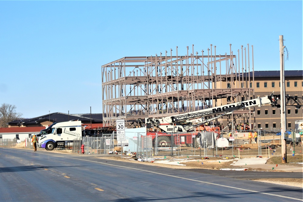 Barracks project’s framing taking shape at Fort McCoy as progress continues in early March