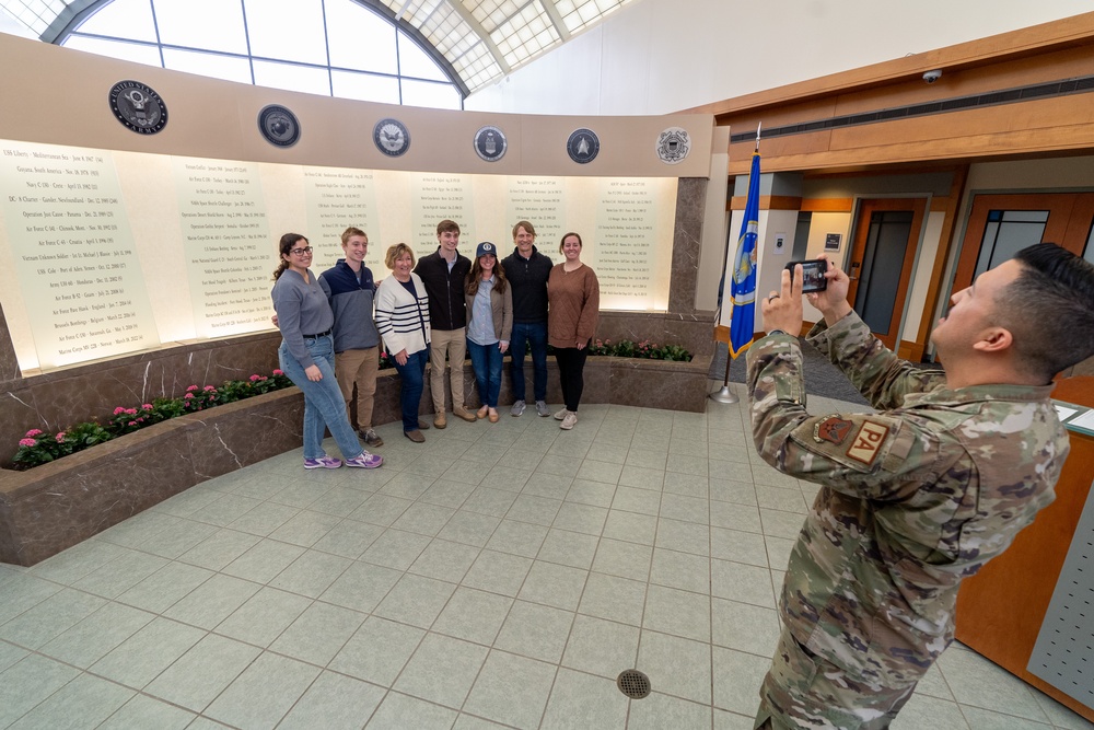 The family of Staff Sgt. Julio Alonso visits AFMAO