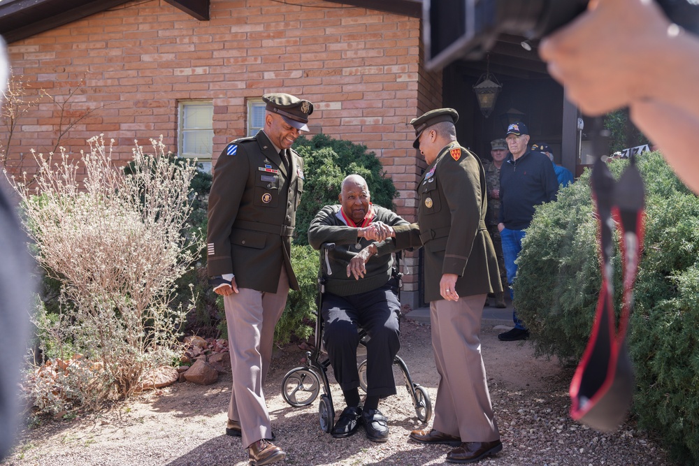 A veteran of three wars and retired major general celebrates 100th birthday with 1st Armored Division and Fort Bliss