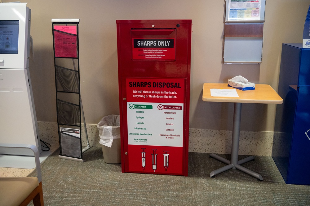 New sharps disposal containers keep patients, 20 MDG staff safe