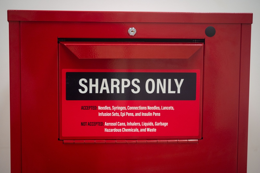 New sharps disposal containers keep patients, 20 MDG staff safe