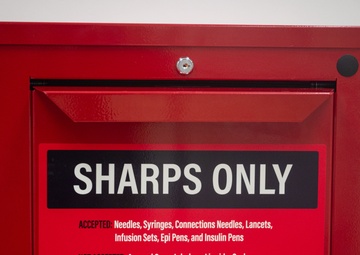New sharps disposal containers keep patients, 20 MDG staff safe