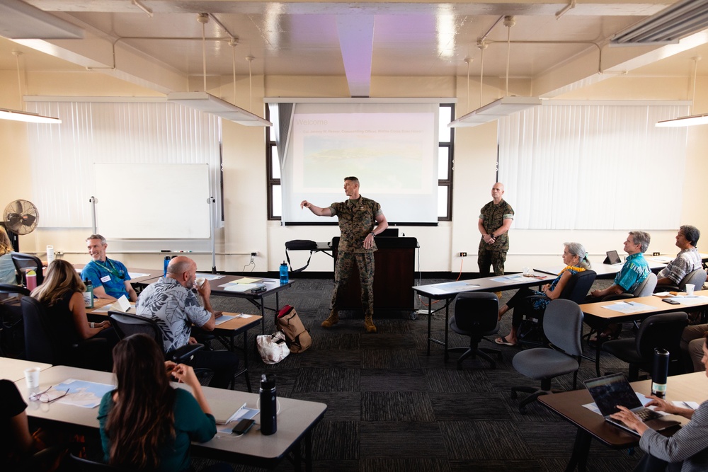Combined Arms: MCBH hosts representatives from University of Hawaii, local, state, and federal agencies for Ko’olaupoko Resilience Review
