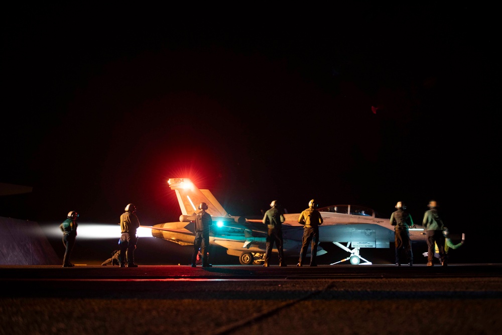 USS Dwight D. Eisenhower Conducts Flight Operations in the Red Sea