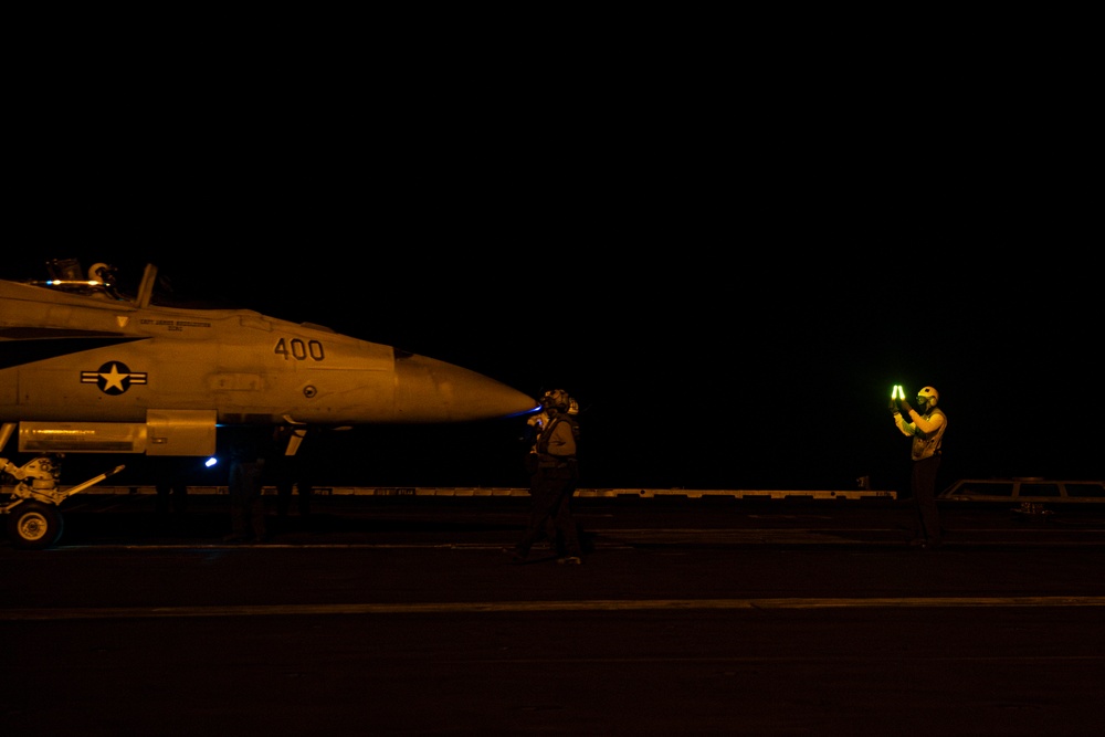 USS Dwight D. Eisenhower Conducts Flight Operations in the Red Sea