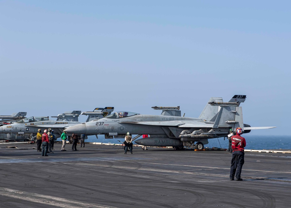 USS Dwight D. Eisenhower Conducts Flight Operations in the Red Sea