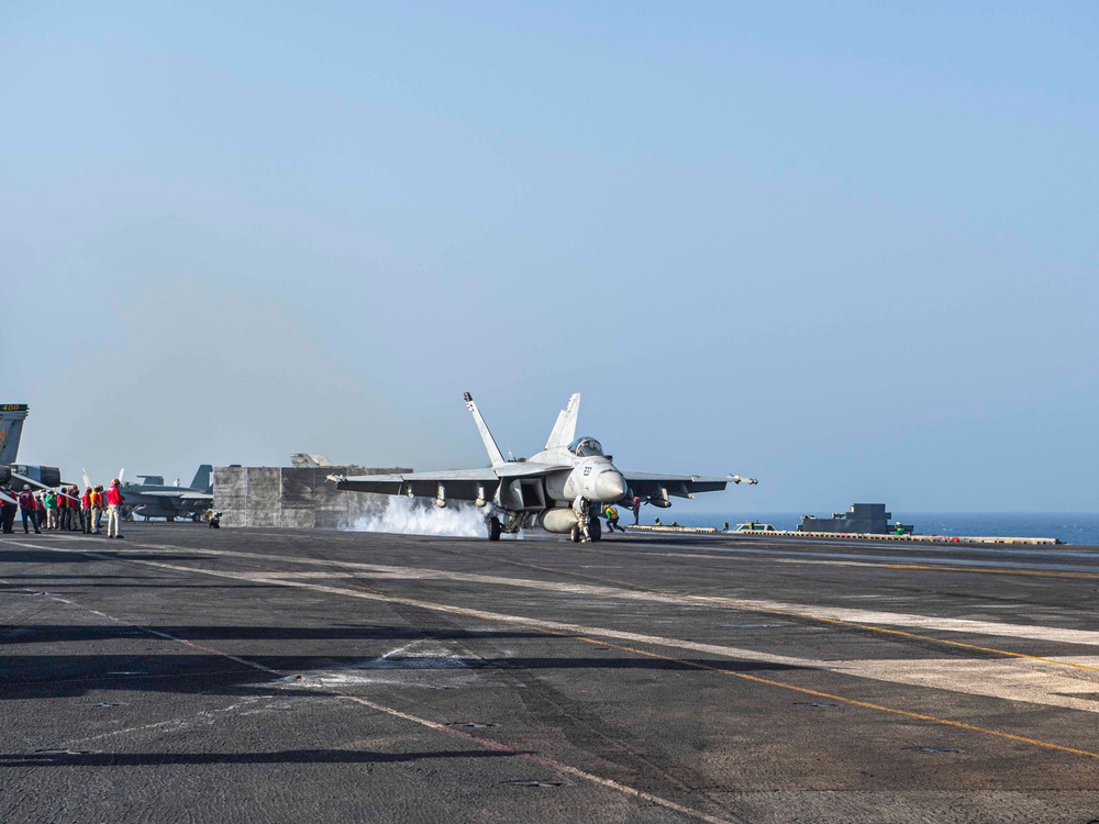 USS Dwight D. Eisenhower Conducts Flight Operations in the Red Sea