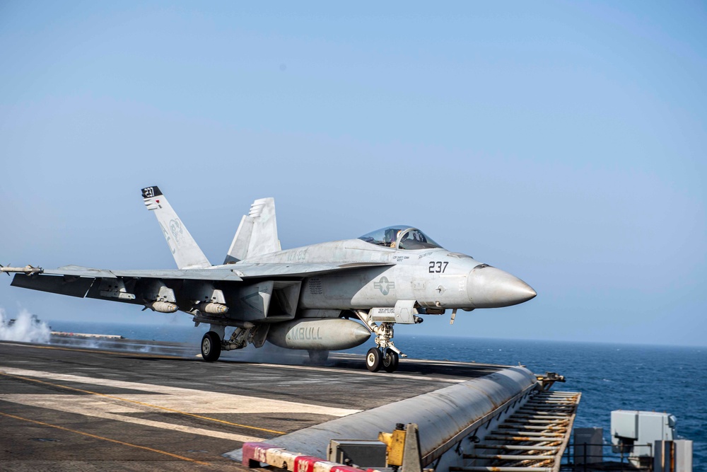 USS Dwight D. Eisenhower Conducts Flight Operations in the Red Sea