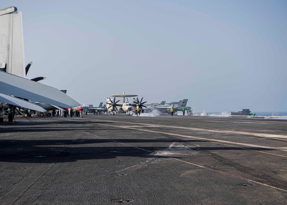 USS Dwight D. Eisenhower Conducts Flight Operations in the Red Sea