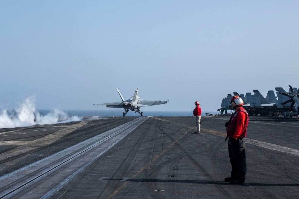 USS Dwight D. Eisenhower Conducts Flight Operations in the Red Sea