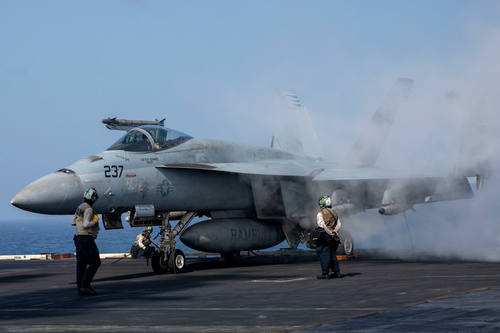 USS Dwight D. Eisenhower Conducts Flight Operations in the Red Sea